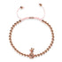Pina Colada | 18k Rose Gold | Pink | Crystal Pineapple | Macrame Charmballa Bracelet