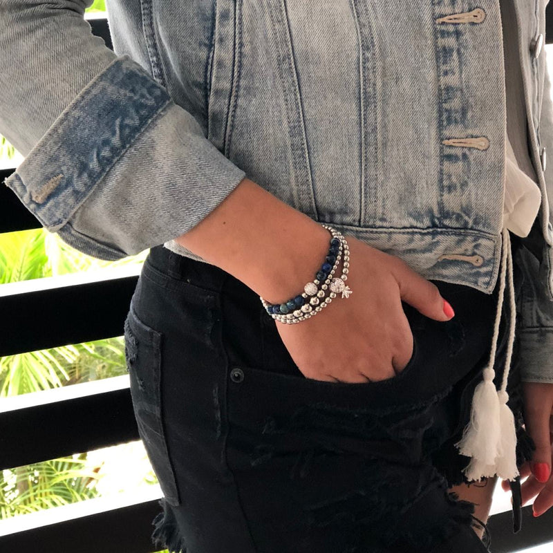 Piña Colada | Silver | Crystal Pineapple Bracelet