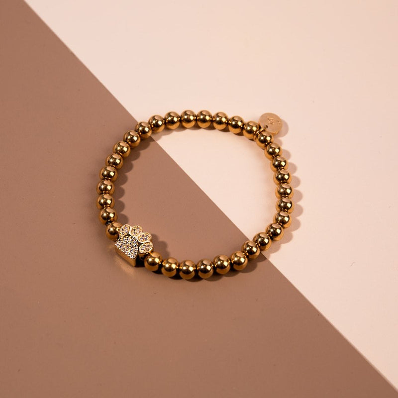 Paw | 18k Gold | Crystal Pup Print
