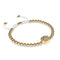Paw | 18k Gold | White | Crystal Pup Print | Macrame Charmballa Bracelet