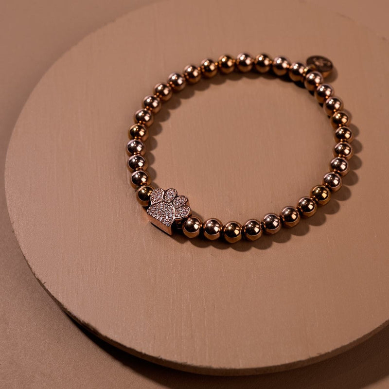 Paw | 18k Rose Gold | Crystal Pup Print
