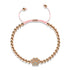 Paw | 18k Rose Gold | Pink | Crystal Pup Print | Macrame Charmballa Bracelet