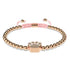 Paw | 18k Rose Gold | Pink | Crystal Pup Print | Macrame Charmballa Bracelet