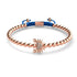 Crystal Sea Crab | 18k Rose Gold | Blue | Macrame Charmballa Bracelet