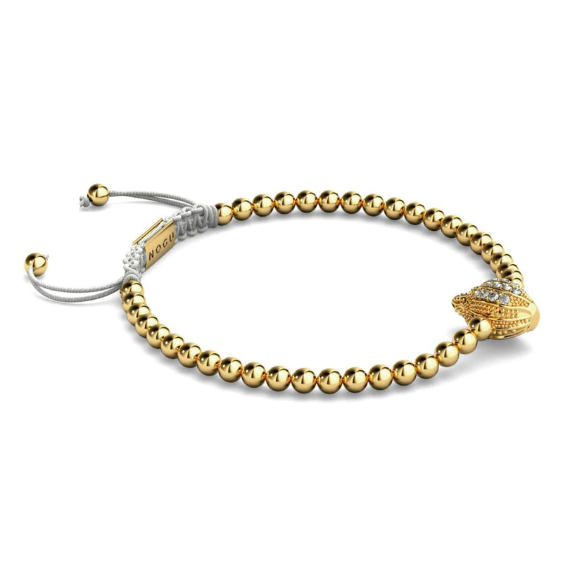 Isla | 18k Gold | Crystal Conch Shell Macrame Charmballa Bracelet