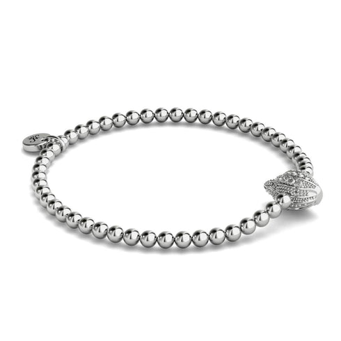 Isla | Silver | Crystal Conch Shell Charm Bracelet