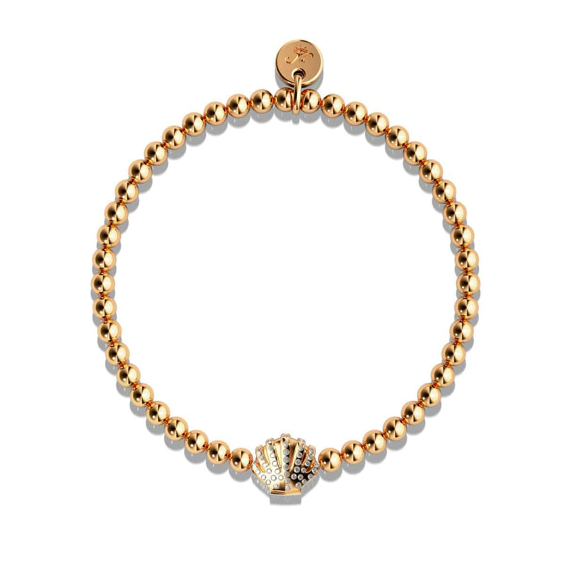 Playa | 18k Rose Gold | Crystal Sea Shell Charm Bracelet