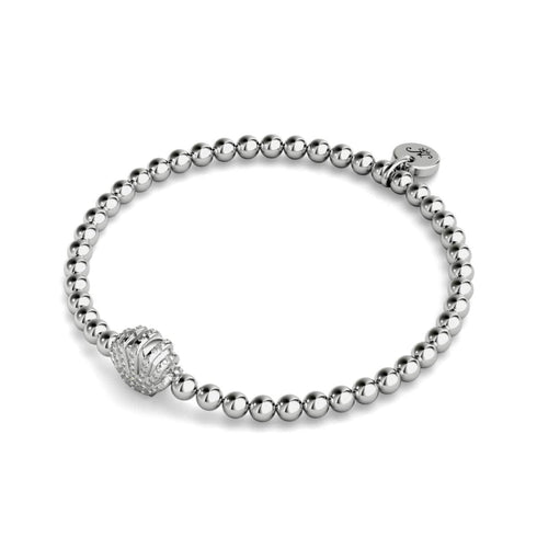 Playa | Silver | Crystal Sea Shell Charm Bracelet