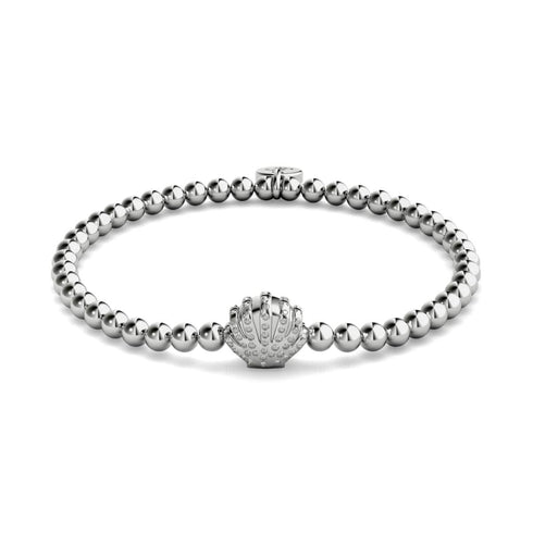 Playa | Silver | Crystal Sea Shell Charm Bracelet