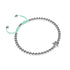 Tortuga | Silver | Aqua | Crystal Sea Turtle | Macrame Charmballa Bracelet