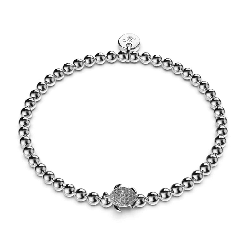 Tortuga | Silver | Crystal Sea Turtle Bracelet