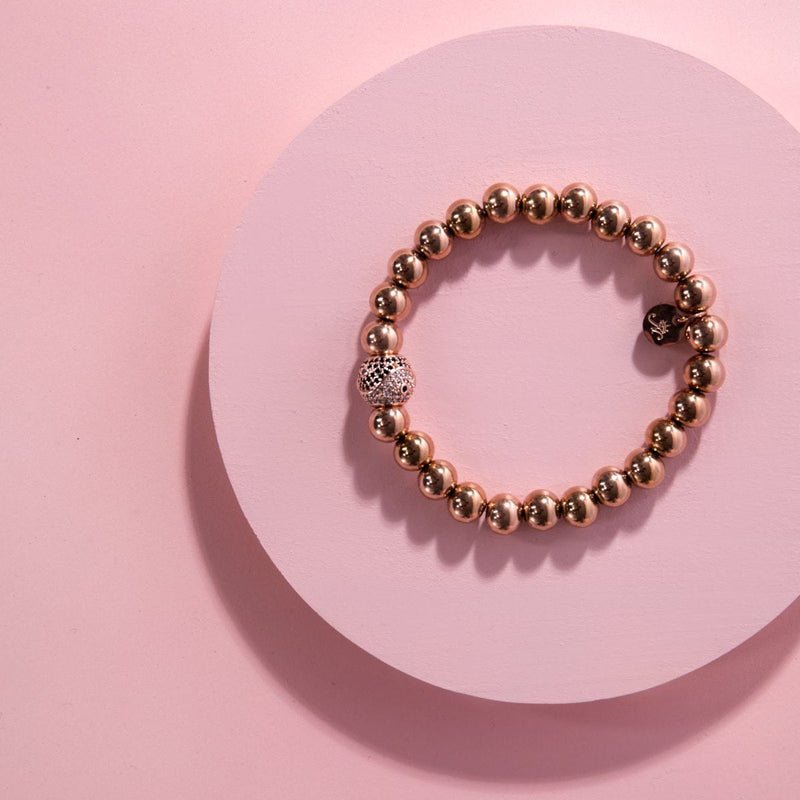 Balance | 18k Rose Gold | Crystal Yin Yang