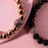 Balance | 18k Rose Gold & Gunmetal | Crystal Yin Yang