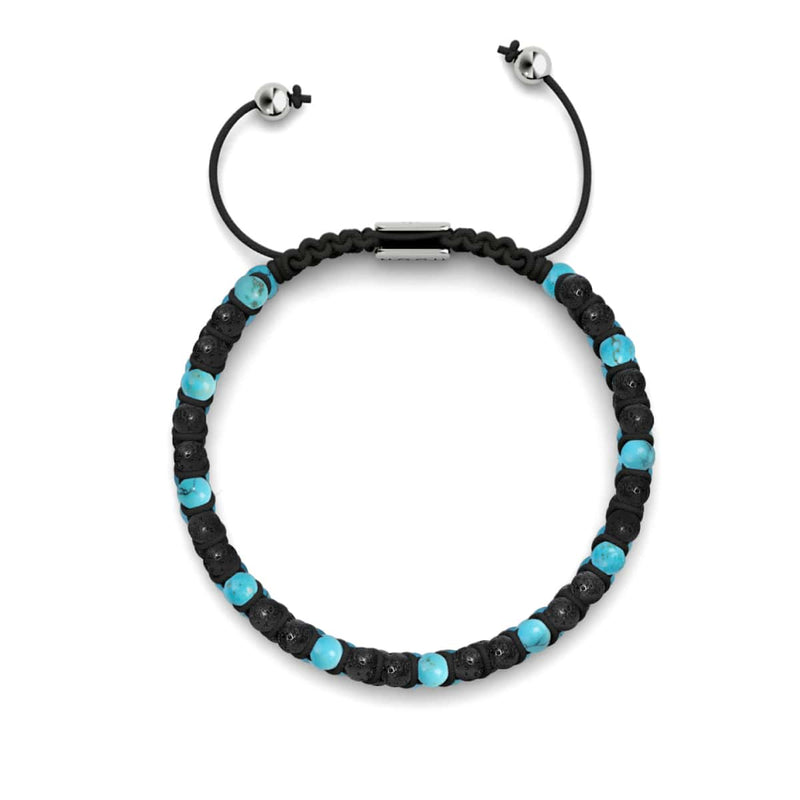 Turquoise x Lava Rock | .925 Sterling Silver | Mini Diffuser Bracelet