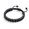 Labradorite & Black Agate | Gunmetal | Double Geom Bracelet