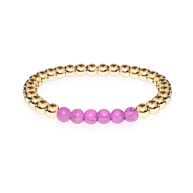 Blissful | 18k Gold | Purple Turquoise | Gemstone Expression Bracelet
