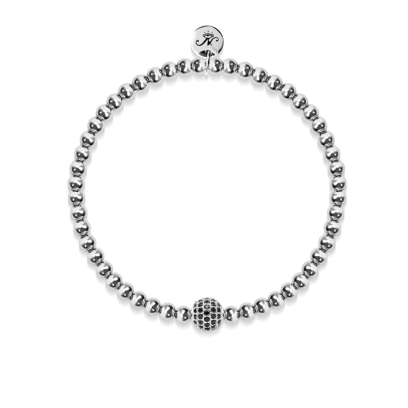 Charismatic | Silver | Black Cubic Zirconia Crystals | Expression Bracelet