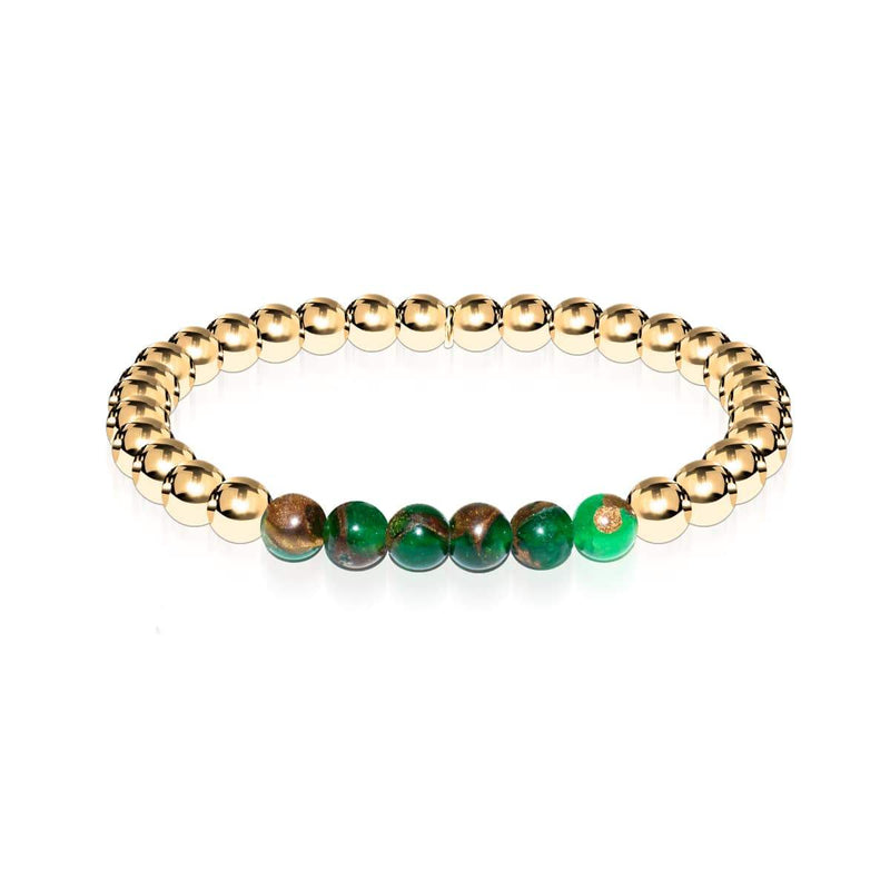 Dreamy | 18k Gold | New Green Agate | Gemstone Expression Bracelet