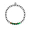 Dreamy | Silver | New Green Agate | Gemstone Expression Bracelet