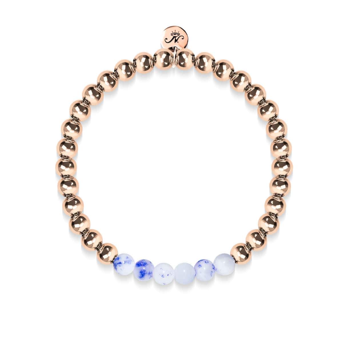 Joyful | 18k Rose Gold | Porcelain Jade | Gemstone Expression Bracelet