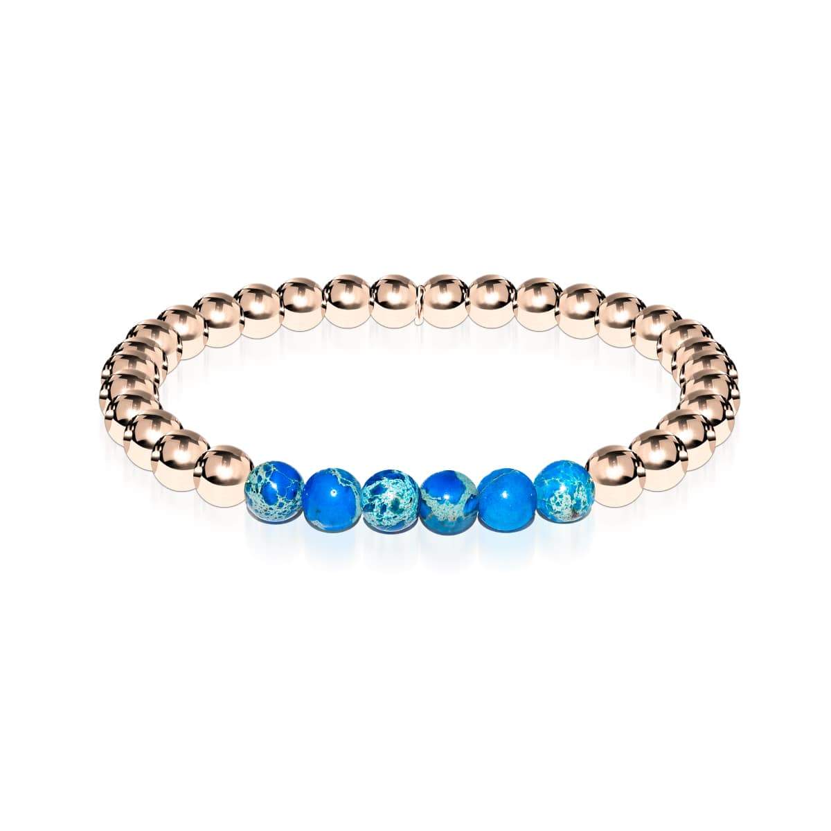 Jubilant | 18k Rose Gold | Dark Blue Emperor Gemstone | Expression Bracelet