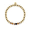 Satisfaction | 18k Gold | Grey Line Agate | Gemstone Expression Bracelet