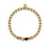 Satisfaction | 18k Gold | Grey Line Agate | Gemstone Expression Bracelet
