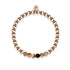 Satisfaction | 18k Rose Gold | Grey Line Agate | Gemstone Expression Bracelet