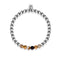 Satisfaction | Silver | Grey Line Agate | Gemstone Expression Bracelet