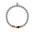 Satisfaction | Silver | Grey Line Agate | Gemstone Expression Bracelet