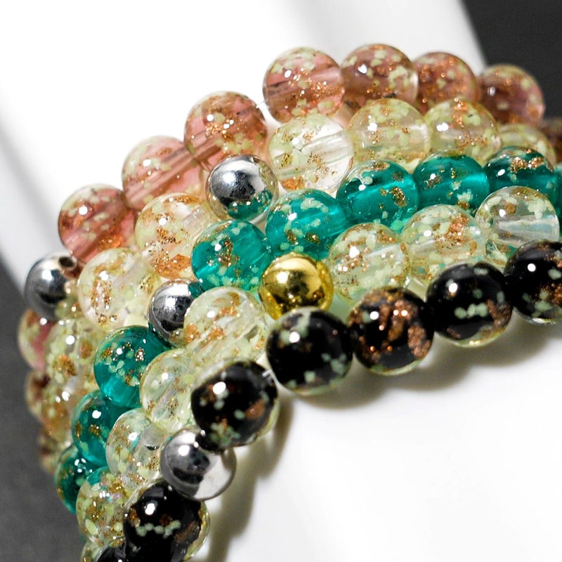 Alabaster | .925 Sterling Silver | Firefly Glass Bracelet