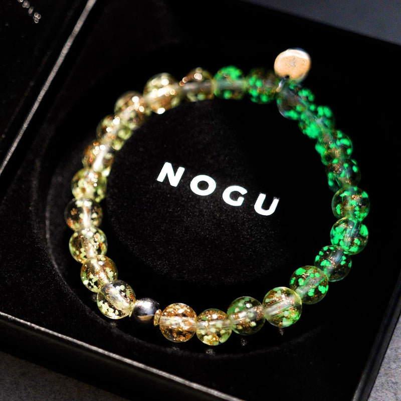 Alabaster | .925 Sterling Silver | Firefly Glass Bracelet