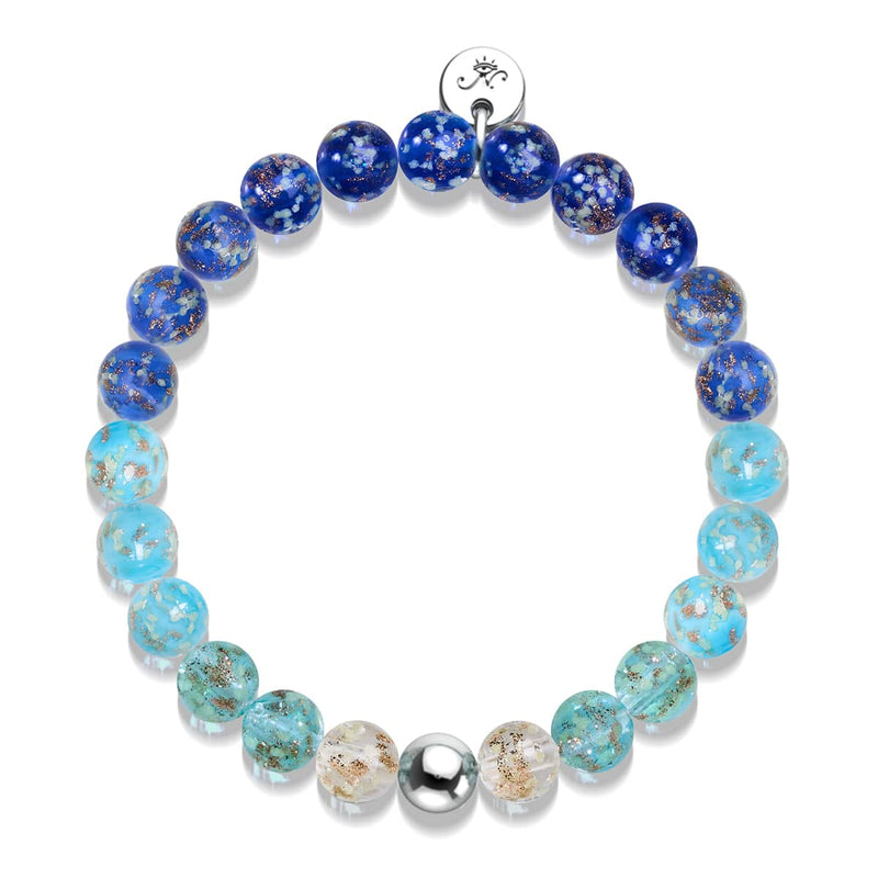 Blue Ombre | .925 Sterling Silver | Firefly Glass Bracelet