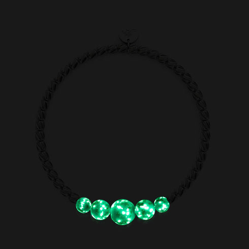 Cerulean | Silver | Firefly Glass Cascade Bracelet