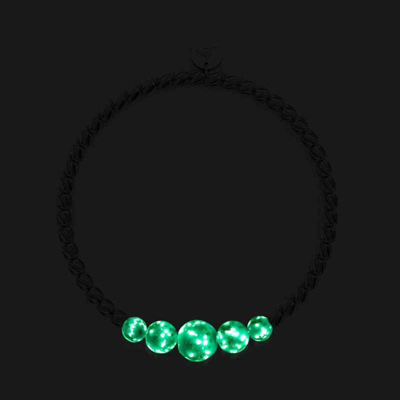 Cerulean | Silver | Firefly Glass Cascade Bracelet