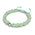 Evergreen | Silver | Firefly Glass Macrame Bracelet