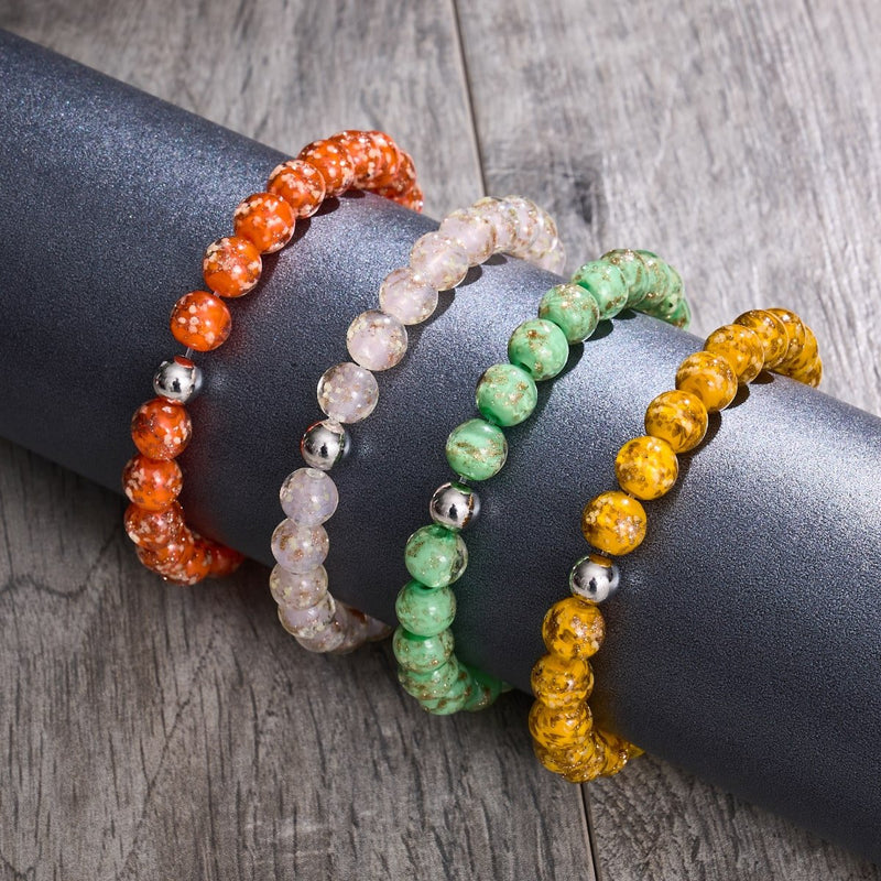 Guava | .925 Sterling Silver | Firefly Glass Bracelet
