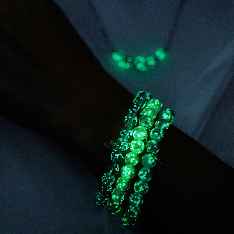 Indigo | .925 Sterling Silver | Firefly Glass Bracelet