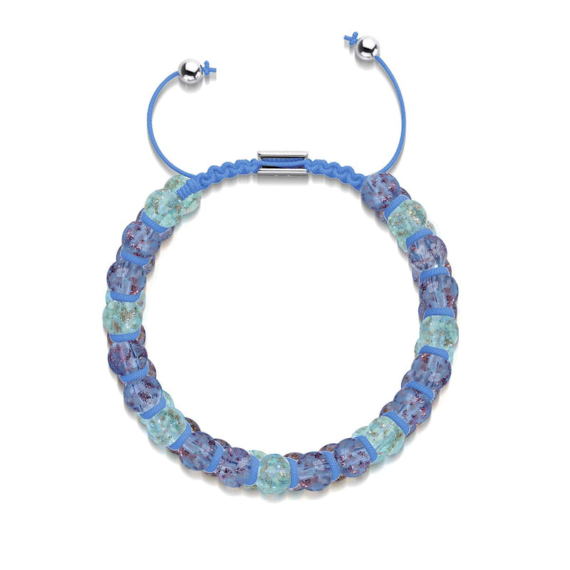 Indigo Glacier | Indigo x Arctic Blue | Double Firefly Glass Bracelet
