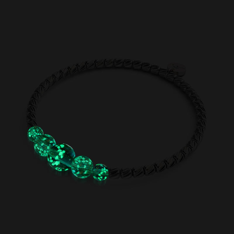 Indigo | Silver | Firefly Glass Cascade Bracelet