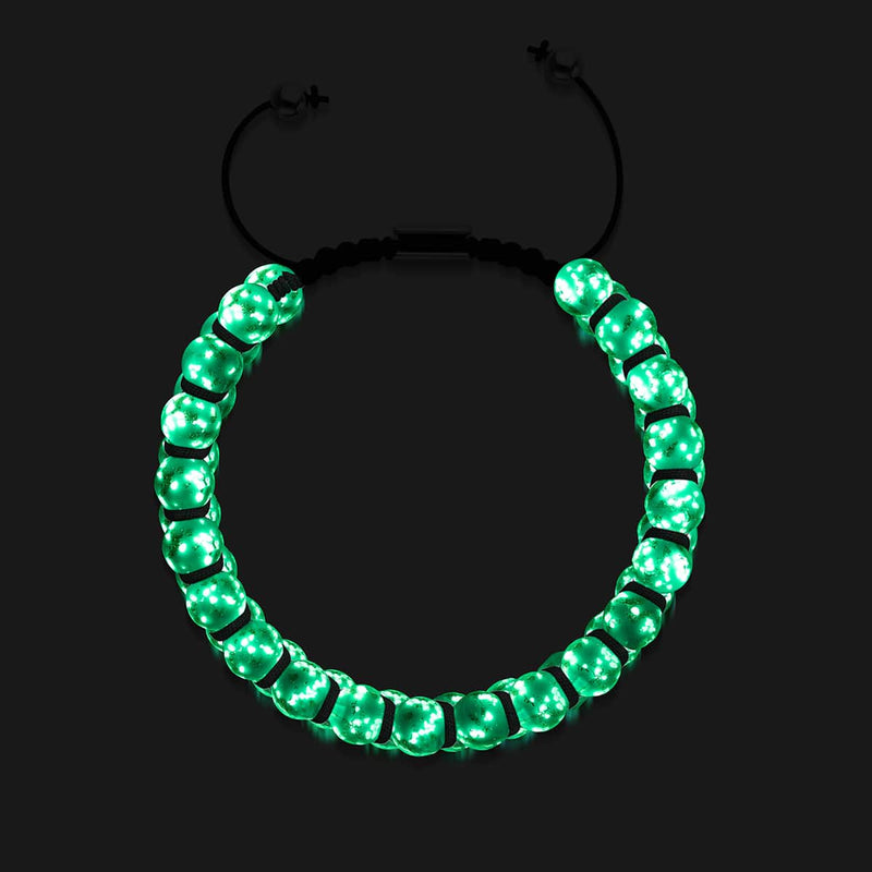 Into the Clouds | Cerulean x Ivory | Double Firefly Glass Bracelet