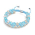 Into the Clouds | Cerulean x Ivory | Double Firefly Glass Bracelet