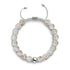 Ivory | Silver | Firefly Glass Macrame Bracelet
