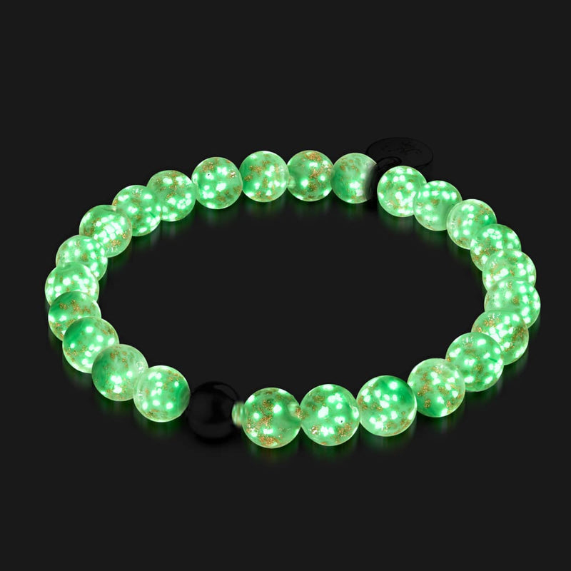 Kiwi | .925 Sterling Silver | Firefly Glass Bracelet
