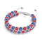 Land of the Free | Cobalt x Crimson | Double Firefly Glass Bracelet