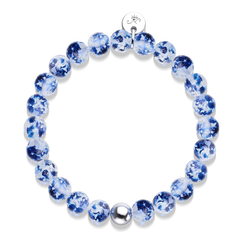 Lapis Flame | .925 Sterling Silver | Firefly Glass Bracelet