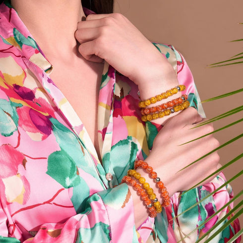 Mango | .925 Sterling Silver | Firefly Glass Bracelet