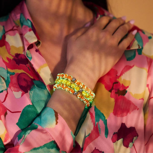 Mango | .925 Sterling Silver | Firefly Glass Bracelet