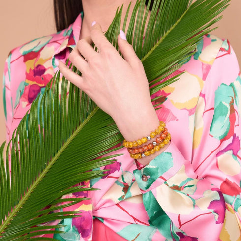 Mango | .925 Sterling Silver | Firefly Glass Bracelet