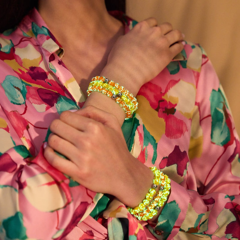 Mango | .925 Sterling Silver | Firefly Glass Bracelet